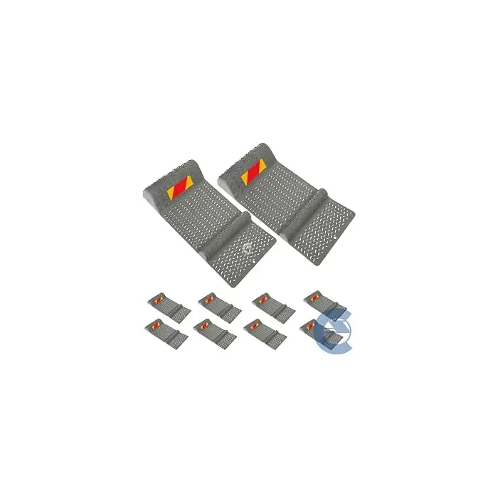 Popolare Lampa 62101 10 Pezzi X Delimitatore Di Parcheggio Grigio Con Base Adesiva