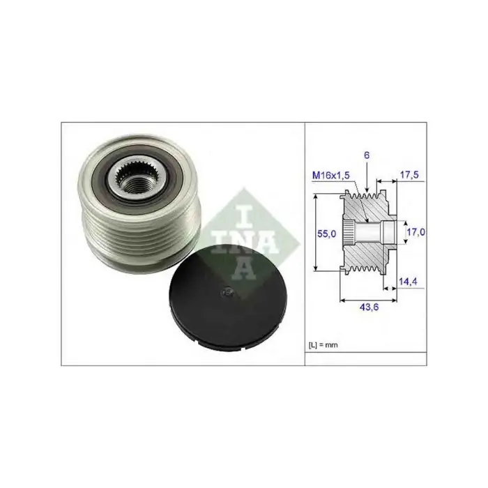 Più Venduto Dispositivo ruota libera alternatore 535 0105 10 SCHAEFFLER INA per RENAULT AUDI