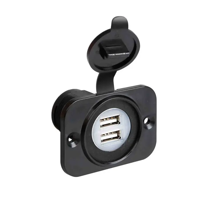 Di Tendenza Ext 8 Doppia Presa Usb Montaggio Ad Incasso 12/24v Sistema Componibile Ext Spinotti E Prese Corrente