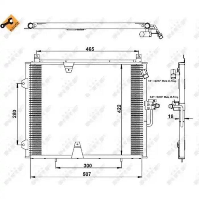 Condensatore, Climatizzatore 35129 NRF per MERCEDES-BENZ Popolare
