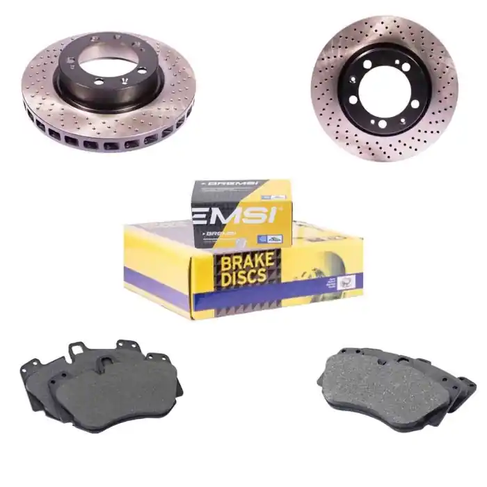 Kit Dischi E Pastiglie Freno Anteriori Mercedes-benz Sls Amg 2013-2014 6.2 Gt S.f. Brembo Perforato/autoventilato Prezzo Basso