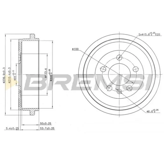 Tamburo Freno Posteriore Audi A2 (8z0) Cr5594 6q0609617 Bremsi Compra Adesso