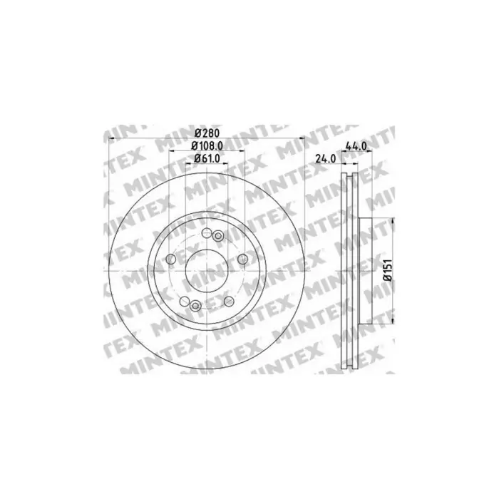 Coppia Dischi Freno MDC616 MINTEX per FIAT ALFA ROMEO LANCIA Professionale