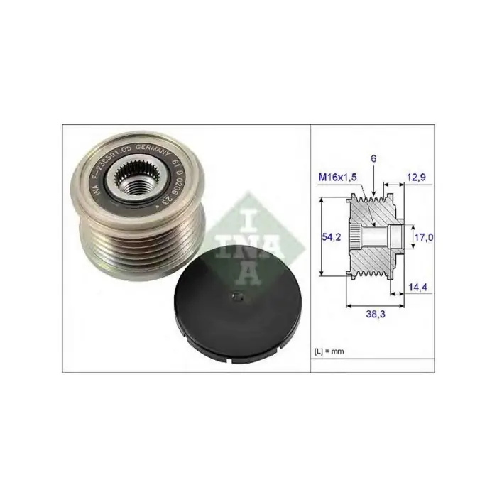 Dispositivo ruota libera alternatore 535 0194 10 SCHAEFFLER INA per PEUGEOT FORD Popolare