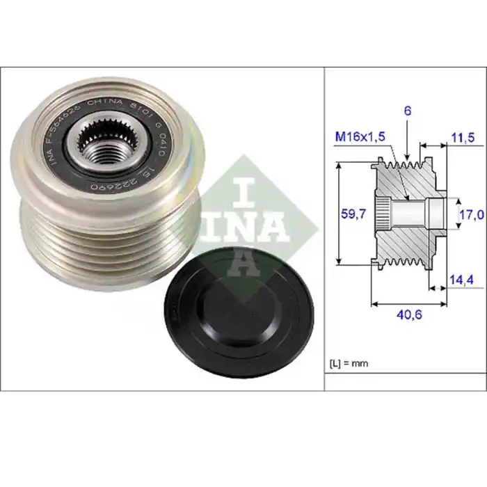 Prezzo Scontato Dispositivo ruota libera alternatore 535 0227 10 SCHAEFFLER INA per OPEL