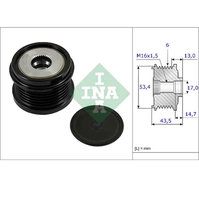 Dispositivo ruota libera alternatore 535 0237 10 SCHAEFFLER INA per FORD VOLVO Offerta Speciale