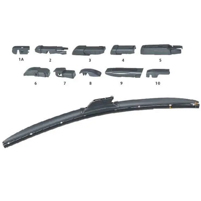 Prezzo Di Fabbrica Spazzole Tergicristallo 12" 300mm Ecoflat 10 Adattatori Per Ecoflat
