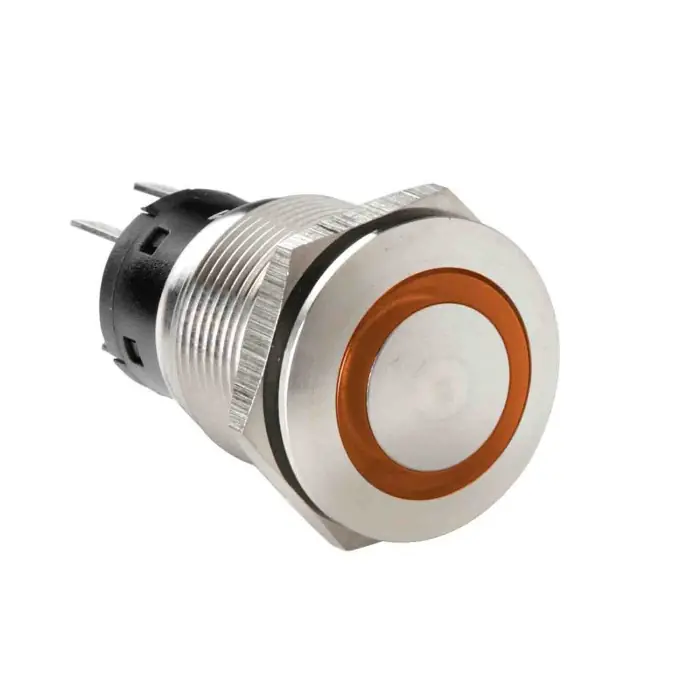 Interruttore A Pulsante Con Spia A Led 12/24v Arancio Interruttori E Relè Cablaggio Elettrico Novità