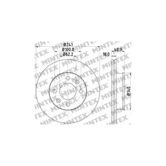 Coppia Dischi Freno MDC1637 MINTEX Offerta