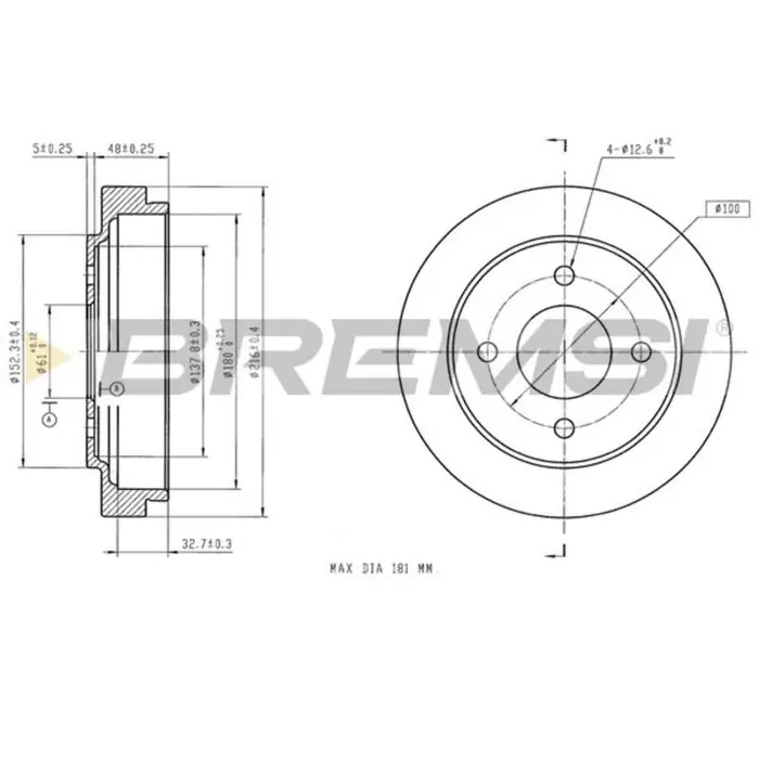 Promozione Esclusiva Tamburo Freno Posteriore Nissan Micra Ii Cr5749 43206-5f011 Verniciato Bremsi