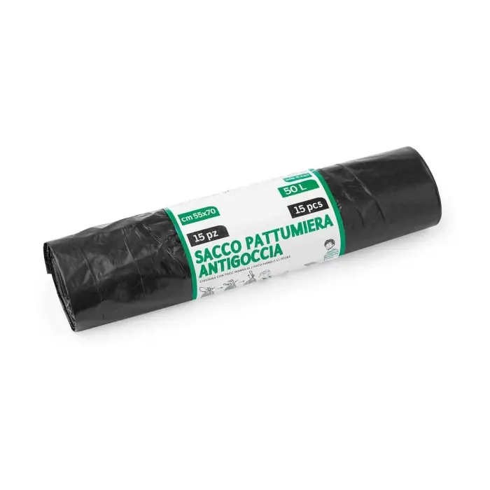 Rotolo 15 Sacchi Neri Per Pattumiera 50 L 55x70 Cm Sacchi Per Rifiuti Autoconsumo Di Tendenza
