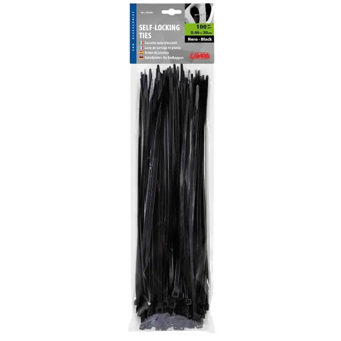Fascette Fermacavo 100 Pz 30 Cm Nero Materiale Di Fissaggio Materiale Di Fissaggio Occasione