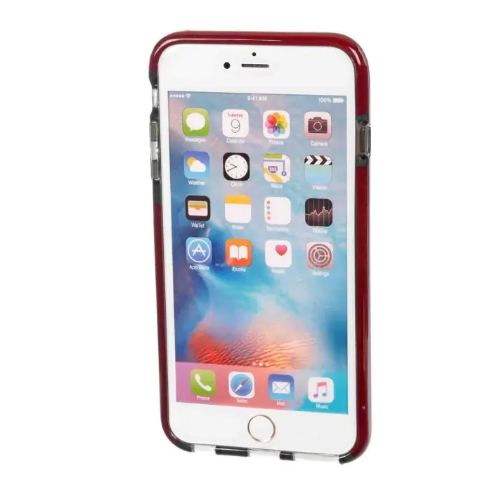 Prezzo Basso Alpha Guard Cover Ultra Protettiva Anti Shock Flessibile Apple Iphone 6 Plus/6s Plus Fumè/rosso Custodie E Cover