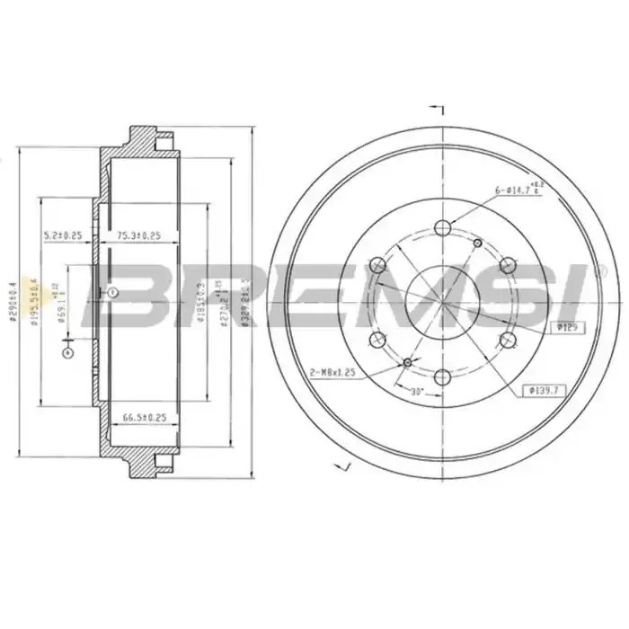 Tamburo Freno Posteriore Toyota Hiace Iv Autobus Cr5767 42431-26181 Verniciato Bremsi Solo Oggi