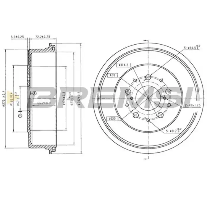 Ultima Occasione Kit Tamburi Freno Posteriore 94018300 VOLKSWAGEN Taro Verniciato