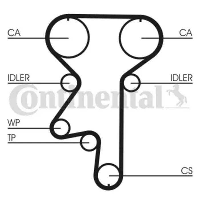 Professionale Cinghia dentata CT871 CONTINENTAL CTAM per OPEL