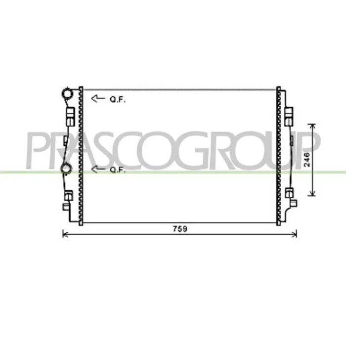 Prezzo Ridotto Radiatore Per Audi A3 3/5 Porte (8v1/8va) Dal 2012 Al 2016