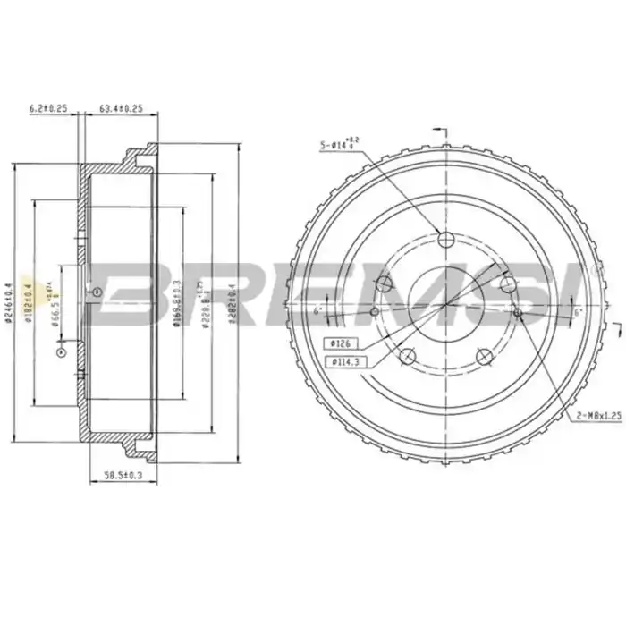 Kit Tamburi Freno Posteriore 94034400 DAIHATSU Terios Verniciato Compra Adesso