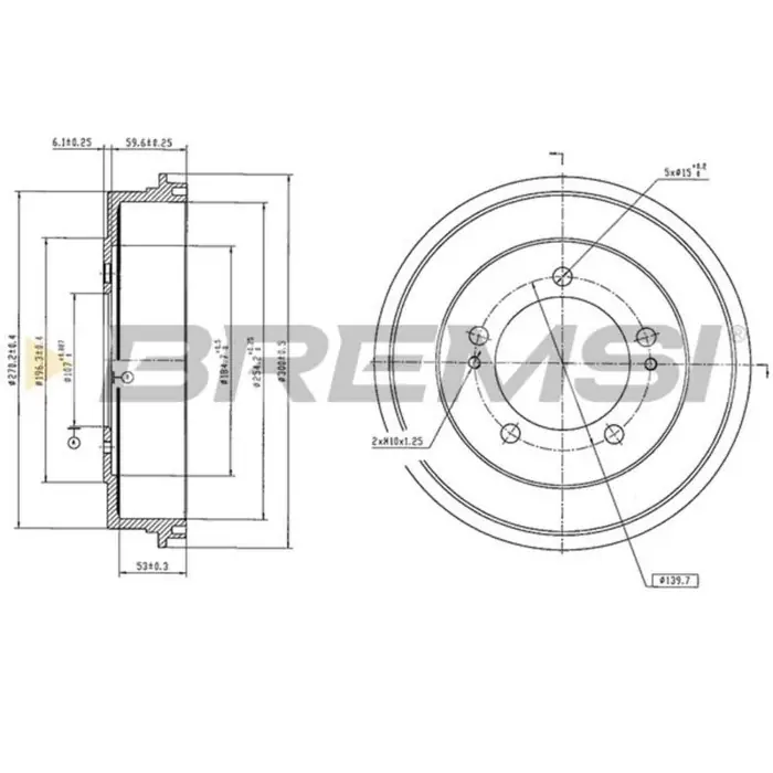 Offerta Del Giorno Kit Tamburi Freno Posteriore DAIHATSU Wildcat/Rocky Verniciato
