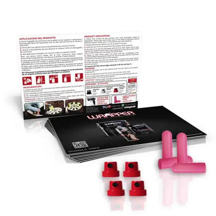 Wrapper Kit Verniciatura 4 Cerchi Accessori Pellicola Spray Removibile Consegna Rapida