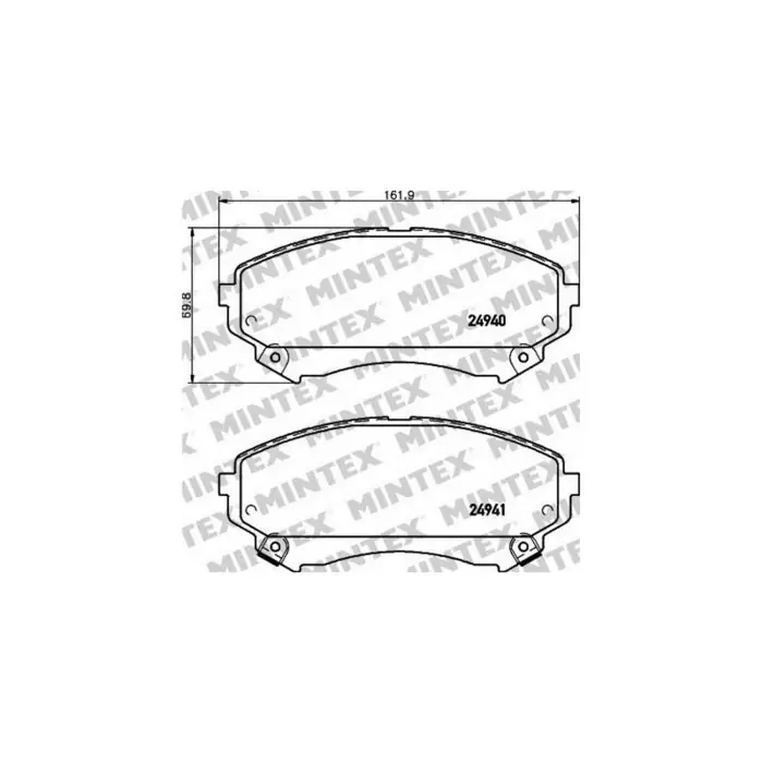 Must-Have Pastiglie Freno Ford Ka 1.3 Tdci 2008 10-2019 12 Mintex