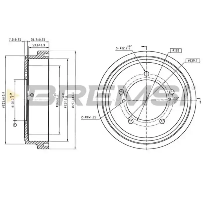 Tamburo Freno Posteriore Suzuki Grand Vitara I Cr5810 43511-65d10 Verniciato Bremsi Affare