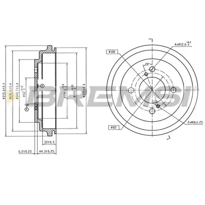 Tamburo Freno Posteriore Suzuki Celerio Cr5818 43511-84m00-000 Bremsi Direttamente Dal Produttore