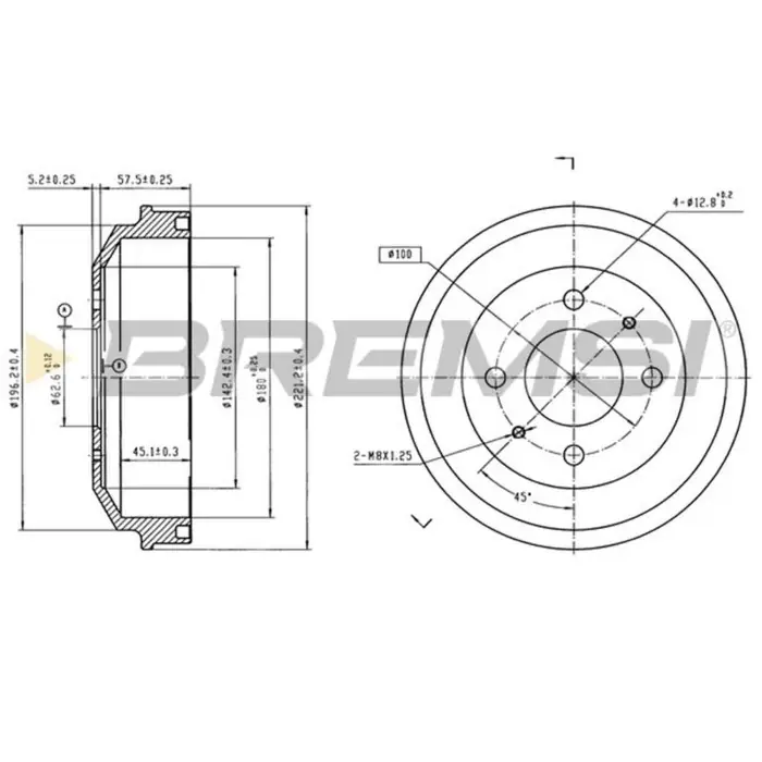 Bestseller Tamburo Freno Posteriore Hyundai Accent Ii Cr5834 58411-25010 Verniciato Bremsi