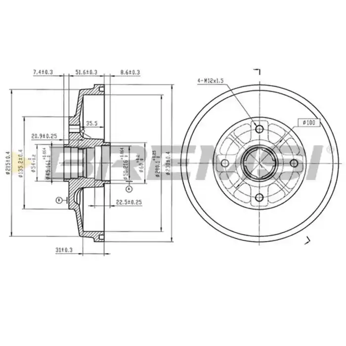 Miglior Prezzo Kit Tamburi Freno Posteriore 94033400 KIA RIO 2 Volumi/Coda Spiovente Verniciato