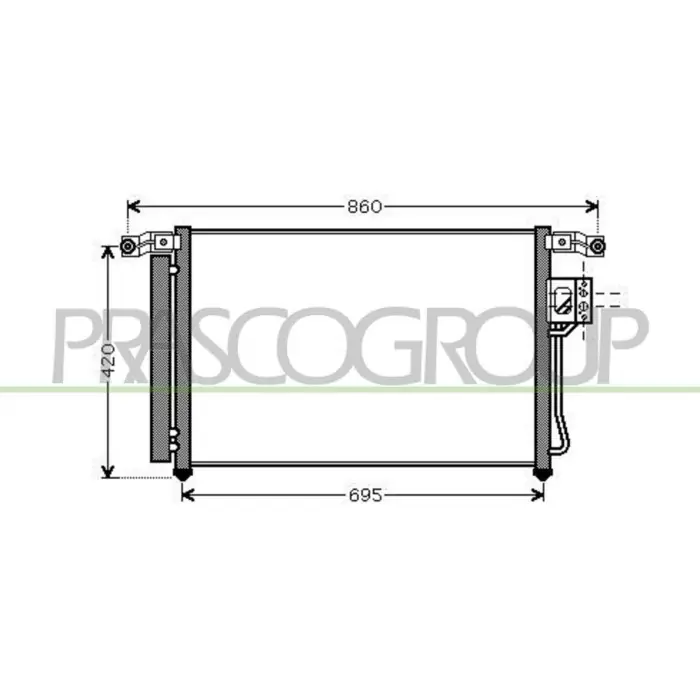 Condensatore Per Hyundai Santa Fe (cm) Dal 2004 Al 2006 Novità