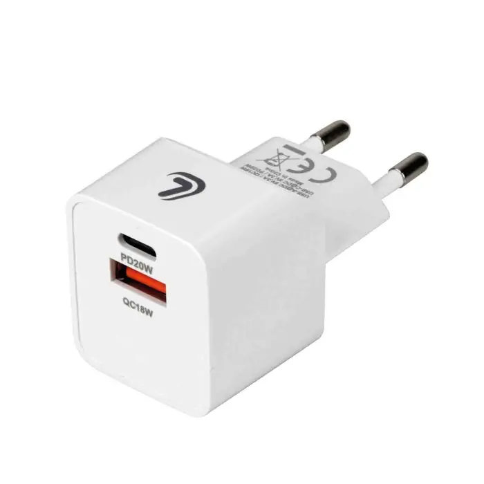 Solo Oggi Linea Essentials Caricabatteria Da Rete Con 2 Porte Usb (a+c) Pd 20w 220/240 Vac Linea Essentials Accessori Telefonia