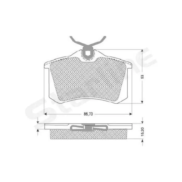 Offerta Limitata Kit pastiglie freno, Freno a disco BD S831P STARLINE per PEUGEOT CITROEN AUDI VW