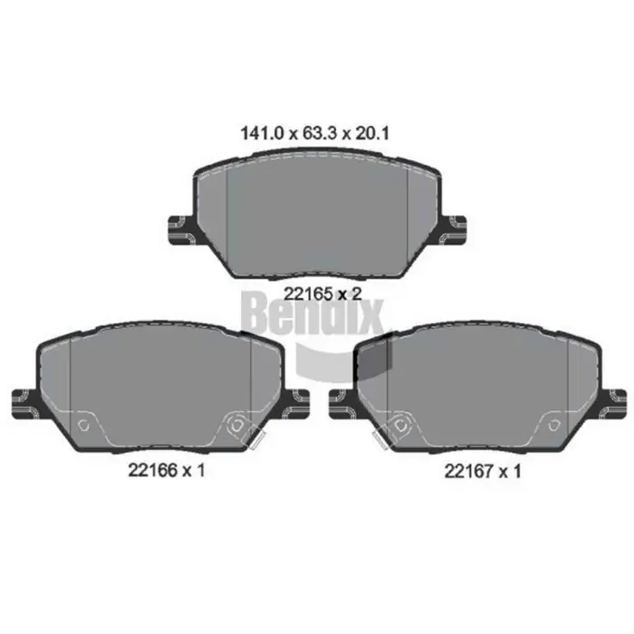 Kit pastiglie freno, Freno a disco BPD1196 BENDIX BRAKING per FIAT JEEP Non Perdere