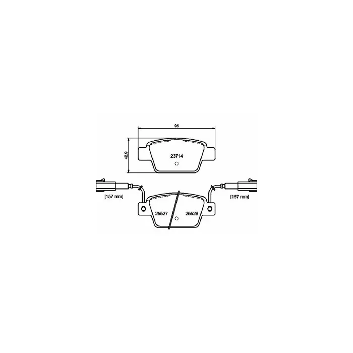 Nuovo Arrivo Pastiglie Freno Chrysler Delta 1.4 16v 2011 08-2014 12 Mintex