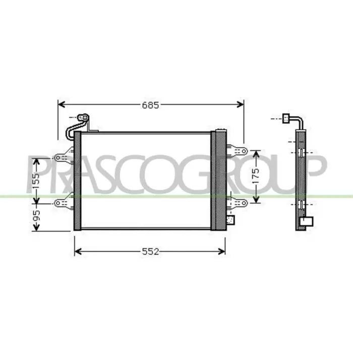 Condensatore Per Skoda Fabia (6y) Dal 1999 Al 2004 Prezzo Conveniente