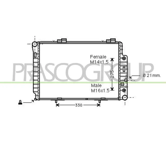 Direttamente Dal Produttore Radiatore Per Mercedes C Class (w202) Dal 1993 Al 2000