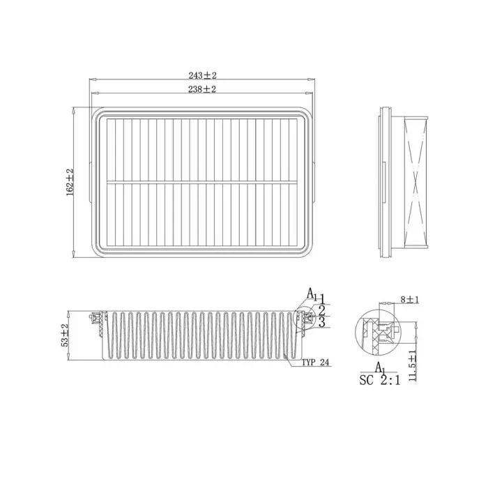 Filtro Aria Hyundai I30 Kona I30 Fastback I30 Station Wagon Elantra Tre Volumi Kia Ceed Sportswagon Ceed Fa1092 28113-f0000 Occasione Imperdibile