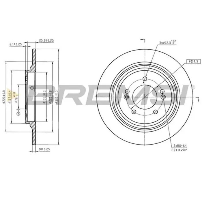 Disco Freno Posteriore 92332703 Hyundai Kona (os Ose Osi) Pieno A Buon Prezzo