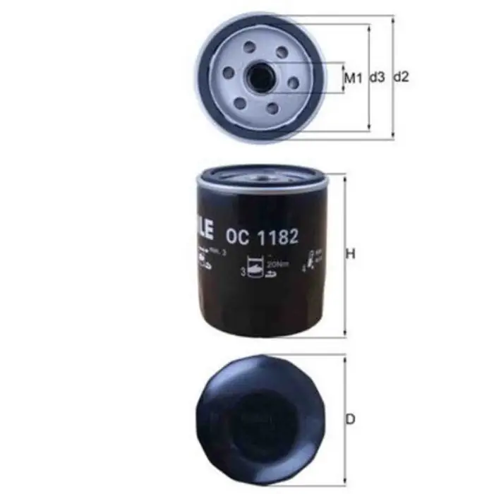 Filtro olio OC 1182 KNECHT per MAZDA Esclusivo
