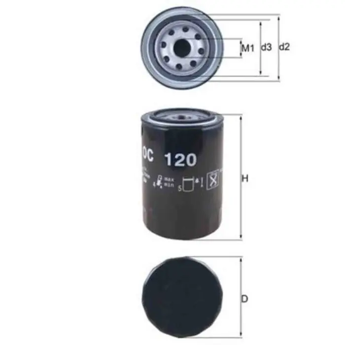 Filtro olio OC 120 KNECHT per VW TOYOTA NISSAN DAIHATSU Prezzo Scontato