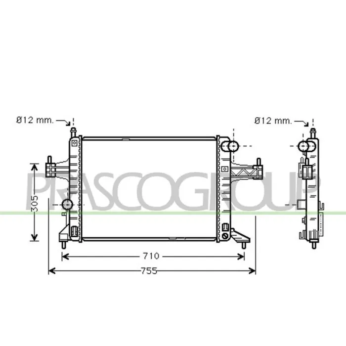 Novità Radiatore Per Opel/vauxhall Corsa C Dal 2000 Al 2003
