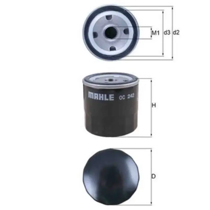 Filtro olio OC 242 KNECHT per OPEL Offerta Speciale