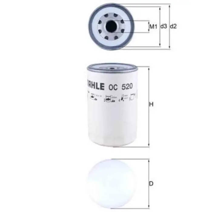 Filtro olio OC 520 KNECHT Ultimissimo Modello