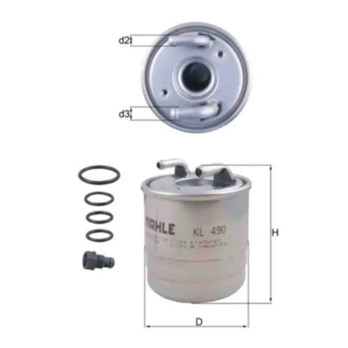 Nuova Collezione Filtro carburante KL 490D KNECHT per MERCEDES-BENZ