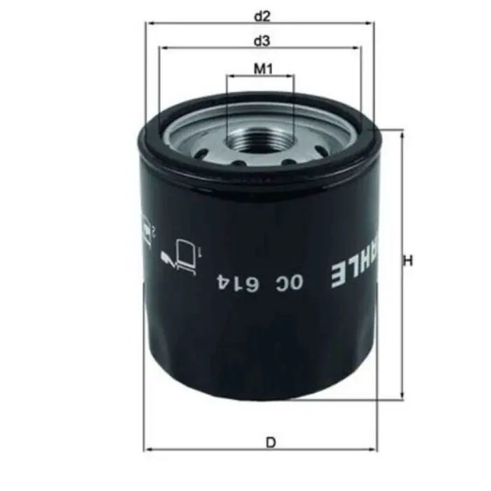 Filtro olio OC 614 KNECHT per VW FIAT CHEVROLET JEEP SUZUKI ALFA ROMEO CHRYSLER Miglior Prezzo
