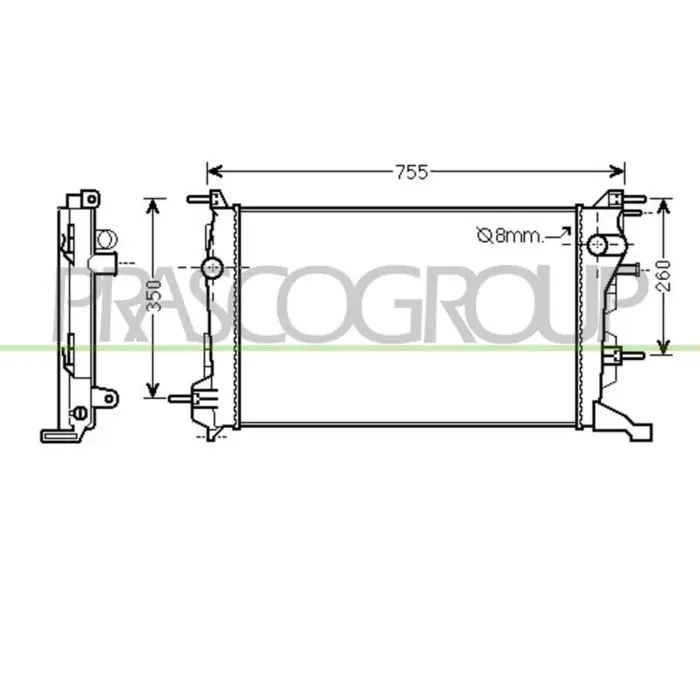 Prezzo Di Fabbrica Radiatore Per Renault Scenic (x-mod) Dal 2009 Al 2011