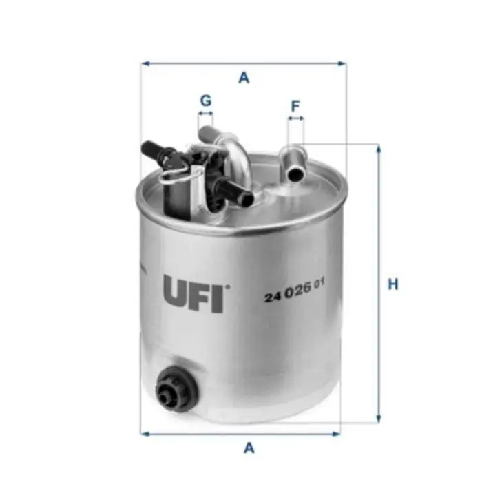 Filtro carburante 24.026.01 UFI per RENAULT NISSAN Subito Disponibile