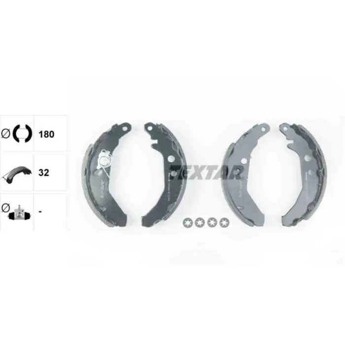 Kit ganasce freno 91041900 TEXTAR per FORD Esclusivo