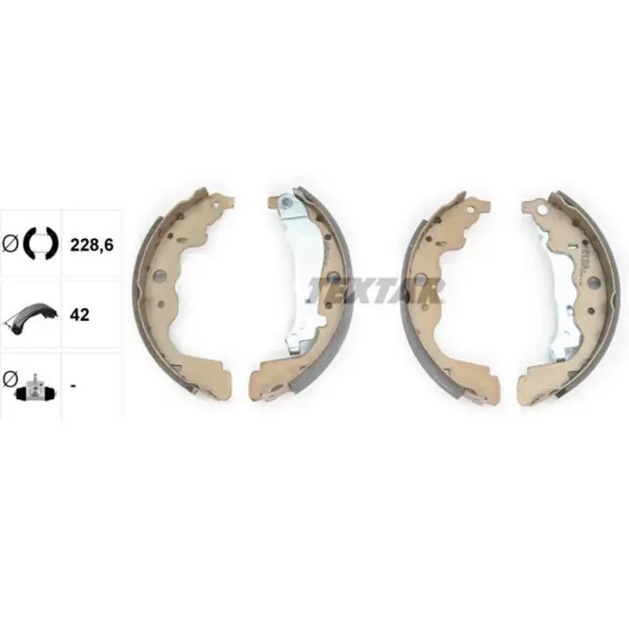 Kit ganasce freno 91069300 TEXTAR per RENAULT MERCEDES-BENZ DACIA Professionale